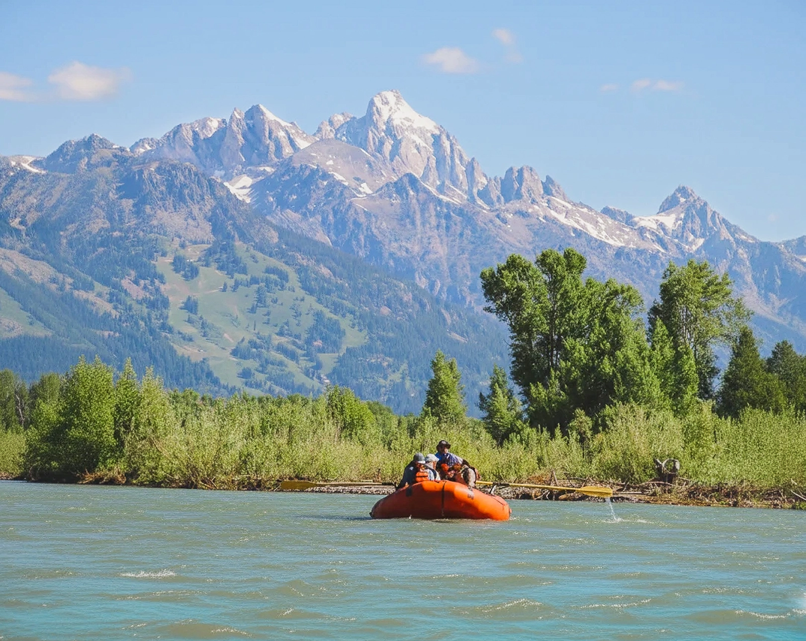 Scenic float trip on the Snake River with views of the Teton Range